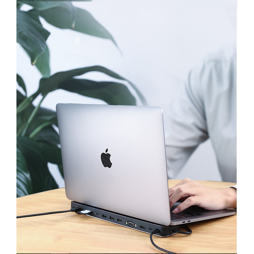 Bộ chuyển USB Type C to HDMI VGA USB 3.0 LAN 1Gbps Card Reader 3.5mm Ugreen 60188 Bộ chuyển USB Type C to HDMI VGA USB 3.0 LAN 1Gbps Card Reader 3.5mm Ugreen 60188