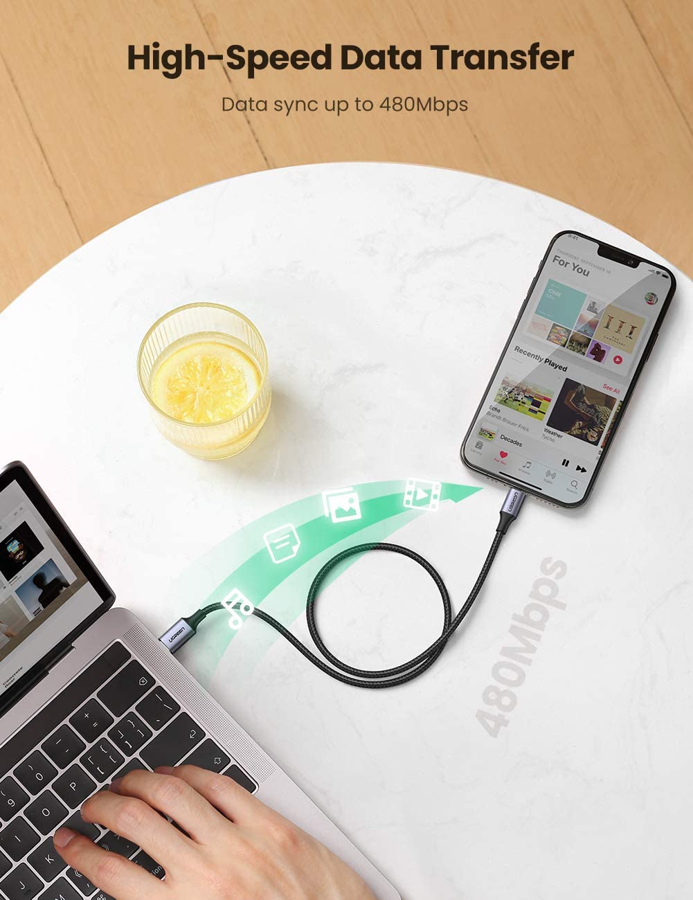 Cáp TypeC sang Lightning dài 1m Ugreen 60759 Cáp TypeC sang Lightning dài 1m Ugreen 60759