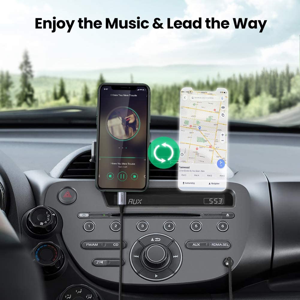 Cáp chuyển Lighting sang 3.5mm dài 1m Ugreen 70509 Cáp chuyển Lighting sang 3.5mm dài 1m Ugreen 70509