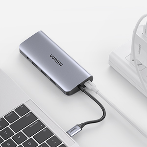 Bộ chuyển USB Type C to HDMI + VGA + USB 3.0 + LAN 1Gbps + Card Reader + 3.5mm Ugreen 80133 Bộ chuyển USB Type C to HDMI + VGA + USB 3.0 + LAN 1Gbps + Card Reader + 3.5mm Ugreen 80133