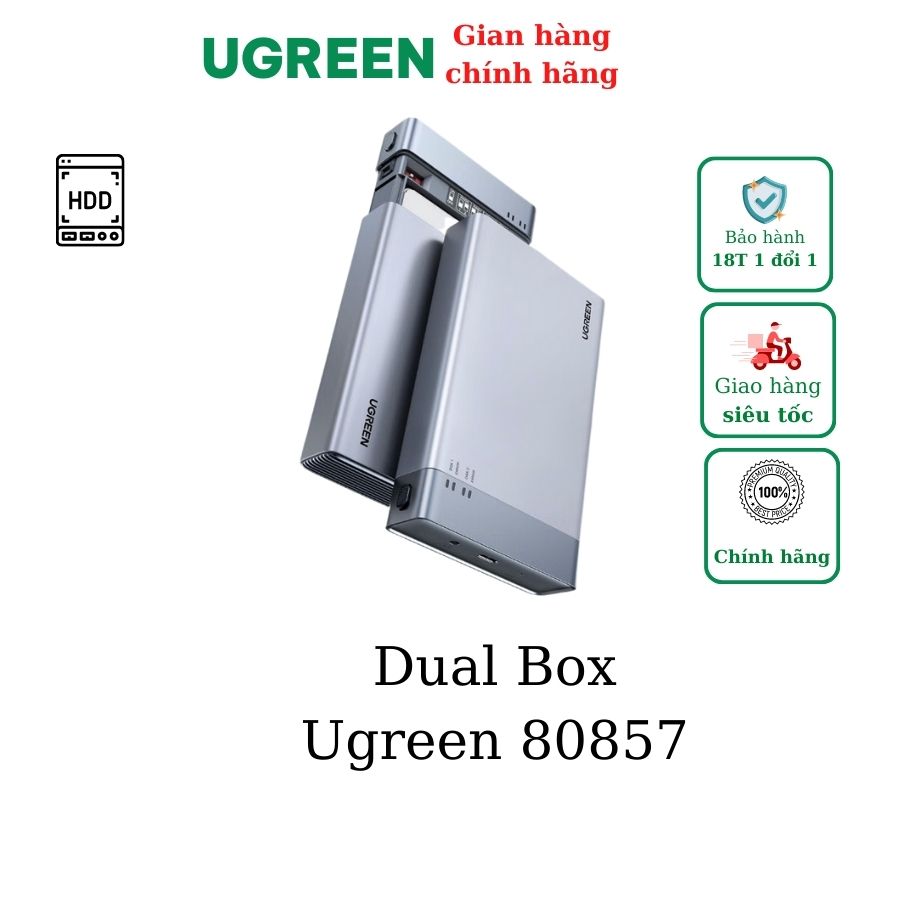 Box đọc ổ cứng 2.5 Dual Ugreen 80857