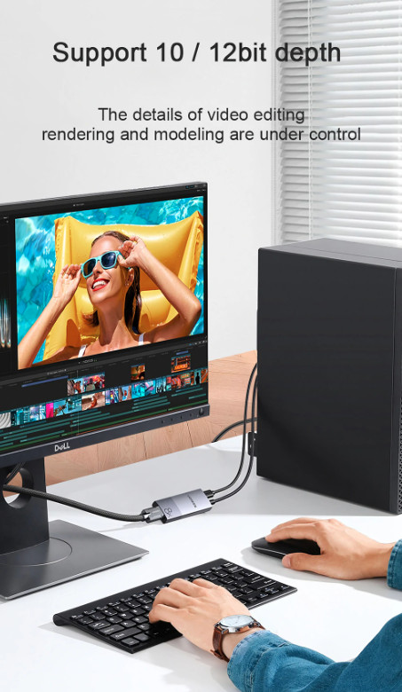 Cáp chuyển Displayport to HDMI hỗ trợ 8k@60Hz Ugreen 40948 Cáp chuyển Displayport to HDMI hỗ trợ 8k@60Hz Ugreen 40948