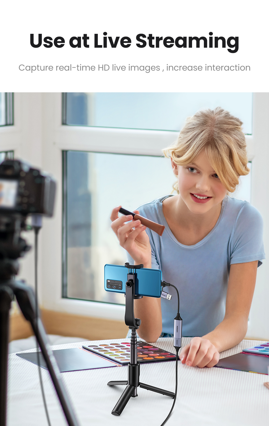 Thiết bị ghi hình HDMI to USB 2.0 / Type-C Ugreen 40189 Thiết bị ghi hình HDMI to USB 2.0 / Type-C Ugreen 40189