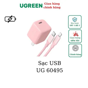 Củ sạc Type C Fast Charger 20W (Light Pink) Ugreen 60897