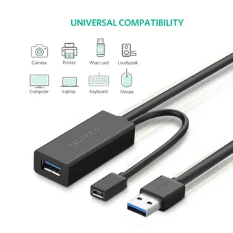 Cáp nối dài USB 3.0 dài 5m Chipset Ugreen 20826