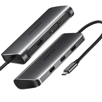 Bộ chuyển USB Type C sang HDMI/VGA + Hub USB 3.0 Ugreen 50319