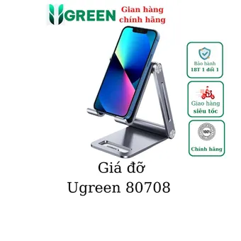 Giá đỡ Điện Thoại bằng nhôm có thể trượt Màu Xám Ugreen 80708