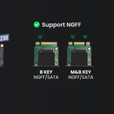 Thiết bị ổ cứng M2 kết nối Sata M2 NGFF to M.2 M-Key Ugreen 10902