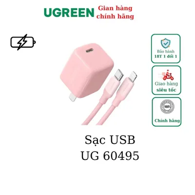 Củ sạc Type C Fast Charger 20W (Light Pink) Ugreen 60897