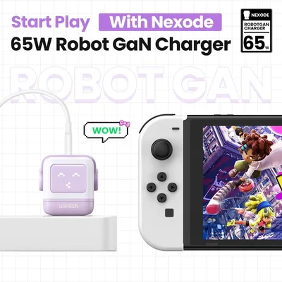 Củ sạc nhanh Robot GaN Nexode RG 65W Ugreen 35314