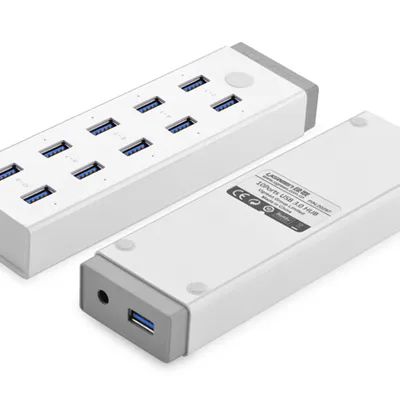 Bộ chia USB 3.0 10 cổng có nguồn 12V/5A Ugreen 20297