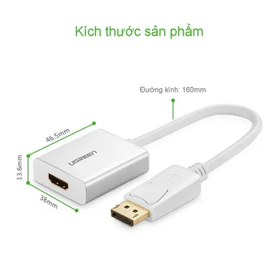 Cáp chuyển Displayport to HDMI Ugreen 20411