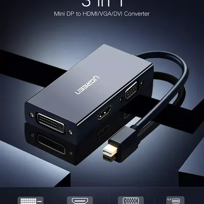 Cáp chuyển Mini DisplayPort to HDMI+ VGA+ DVI Ugreen 20418