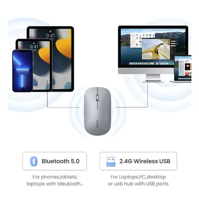 Chuột không dây Bluetooth 5.0 Im lặng 4000 DPI Ugreen 25160 MU001