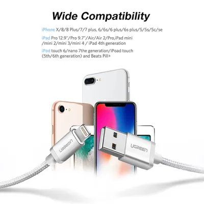 Cáp sạc USB Lightning dài 1m cho Iphone Ugreen 30584