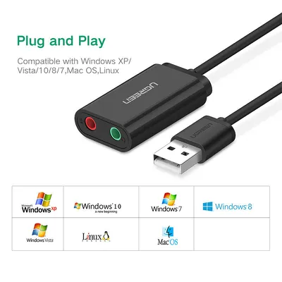 Cáp chuyển USB 2.0 sang 3.5mm Ugreen 30724