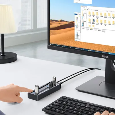 Bộ HUB chia 7 cổng USB 3.0 có công tắc Ugreen 30778