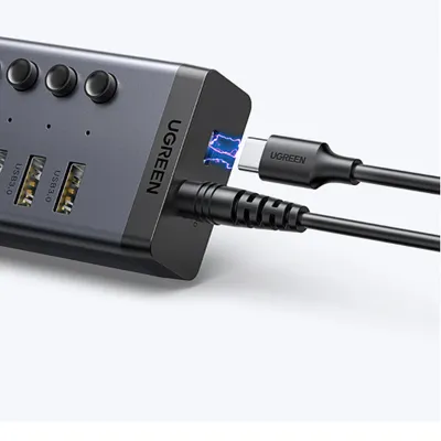Bộ HUB chia 7 cổng USB 3.0 có công tắc Ugreen 30778