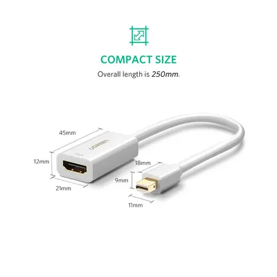 Cáp chuyển Mini DisplayPort to HDMI 4K Ugreen 40361