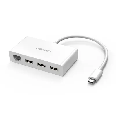 Bộ chia USB Type C 4 cổng USB 3.0 +  LAN Ugreen 40382