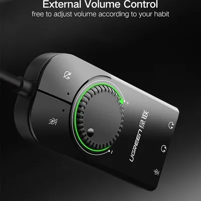 Cáp chuyển USB 2.0 sang 3.5mm Mic & Loa có Vol Ugreen 40964