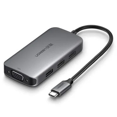 Bộ chuyển USB Type C to VGA + Hub USB 3.0 Ugreen 50210