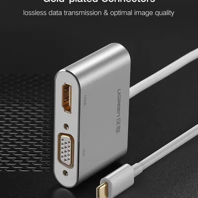 Cáp chuyển USB Type C to HDMI và VGA Ugreen 50317