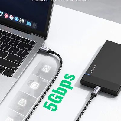Cáp Type C Gen 1 dài 2m Ugreen 50450