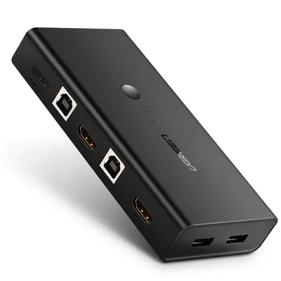 Bộ gộp HDMI 2 ra 1 có KVM (USB+chuột) Ugreen 50744