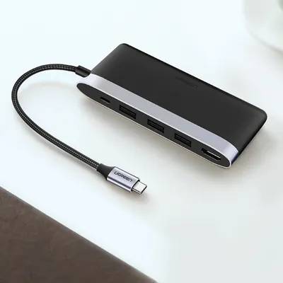 Bộ chuyển Type C to HDMI + Hub USB 3.0 + sạc Type C Ugreen 50990