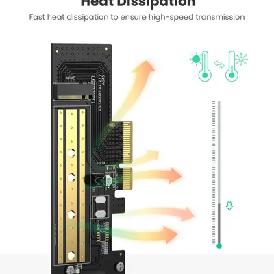 Card chuyển đổi SSD NVMe M.2 PCIe 2280 to PCI-E 3.0 4X Ugreen 70503