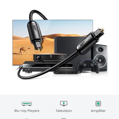 Cáp âm thanh quang dài 3m (Toslink Optical) Ugreen 70893