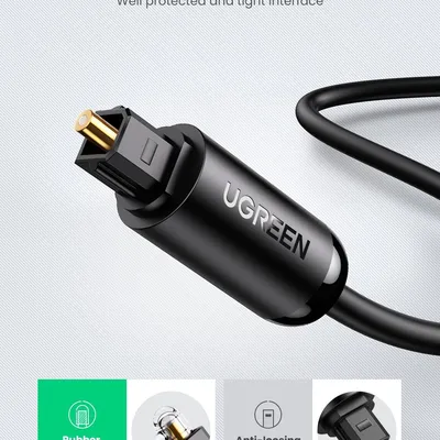 Cáp âm thanh quang dài 3m (Toslink Optical) Ugreen 70893