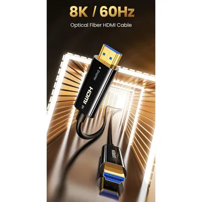 Cáp HDMI 2.1 sợi quang dài 10m hỗ trợ 8K/60Hz 4K/120Hz Ugreen 80406