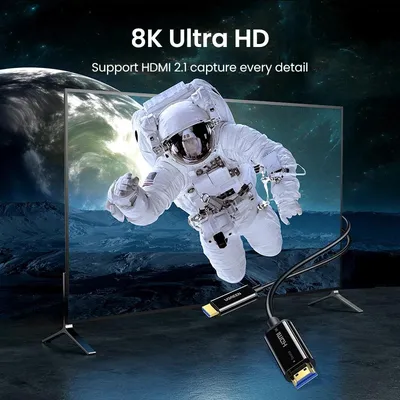 Cáp HDMI 2.1 sợi quang dài 10m hỗ trợ 8K/60Hz 4K/120Hz Ugreen 80406