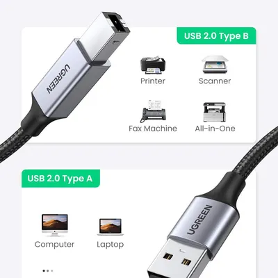 Cáp máy in USB 2.0 dài 3M cao cấp Ugreen 80804