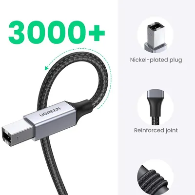 Cáp máy in USB 2.0 dài 3M cao cấp Ugreen 80804