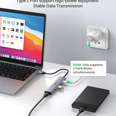 Bộ chia USB 3.0 ra 4 cổng Ugreen 20805 vỏ nhôm