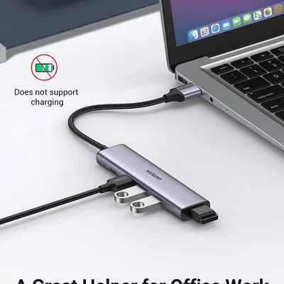 Bộ chia USB 3.0 ra 4 cổng Ugreen 20805 vỏ nhôm