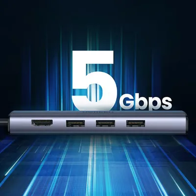 Bộ chuyển Type C to HDMI + USB 3.0 + Lan Gigabit Ugreen 20934
