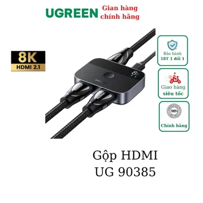 Bộ gộp HDMI 2 ra 1 hỗ trợ 8k@60hz Ugreen 90385