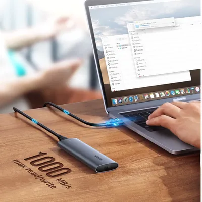Box ổ cứng SSD M.2 hỗ trợ NVME+SATA USB Type-C 3.2 GEN2 tốc độ 10Gbps Ugreen 90264