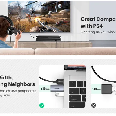 Cáp chuyển USB 2.0 to 3.5mm Ugreen 80864