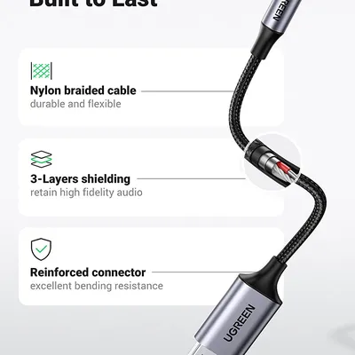 Cáp chuyển USB 2.0 to 3.5mm (mic+loa) Ugreen 30757