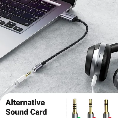 Cáp chuyển USB 2.0 to 3.5mm (mic+loa) Ugreen 30757