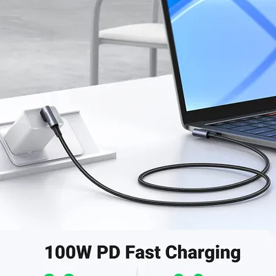 Cáp USB Type C dài 1m góc 90 PD 100W Ugreen 70696