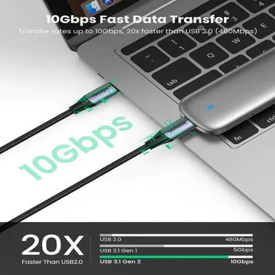 Cáp USB Type-C 3.1 GEN2 dài 1M tốc độ 10Gbps hỗ trợ 4K@60Hz PD 100W Ugreen 80150