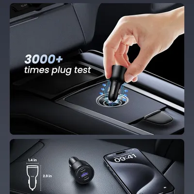 Sạc điện thoại USB 3 cổng 69W dùng trong ô tô Ugreen 20467