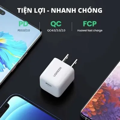 Củ sạc nhanh Type C 20W QC 4.0 Ugreen 70572
