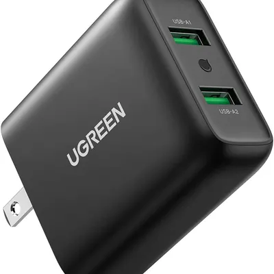 Củ sạc nhanh 36W 2 cổng USB 3.0 18W Ugreen 70151